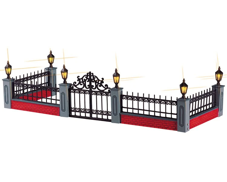 LEMAX - Lighted Wrought Iron Fence 3 LEMAX - Lighted Wrought Iron Fence